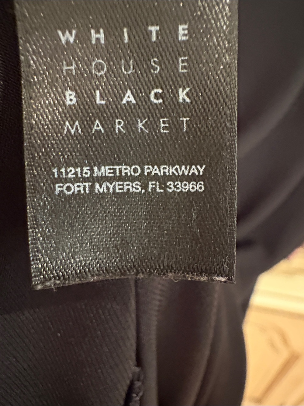 White House Black Market Black Dress with Embroidered V-Neckline - Picture 12 of 12